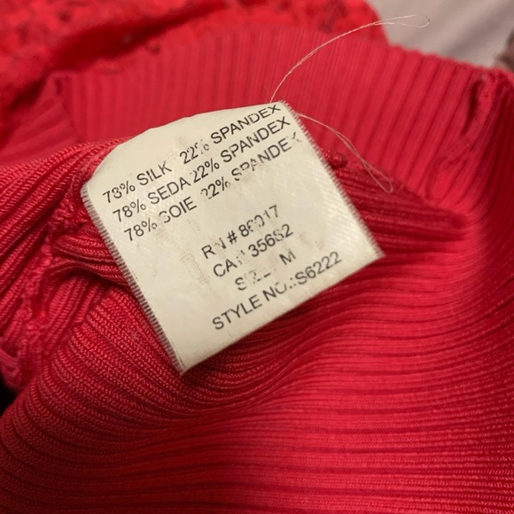 y2k mcbling trashy hot pink bebe floral lace ribbed cami top!! - Picture 6 of 6